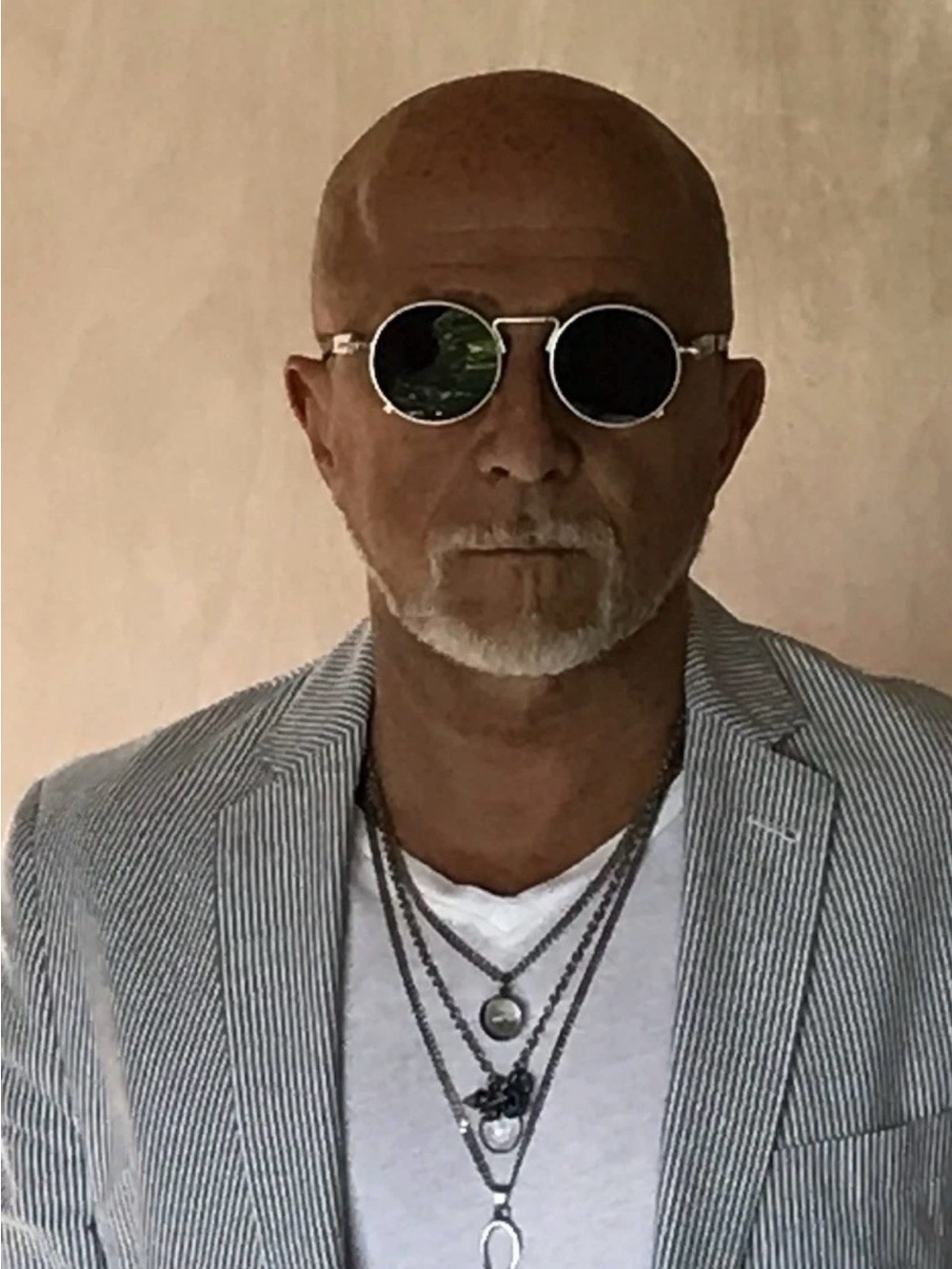 Jean Paul Gaultier Silver Frame Sunglasses with blue Lenses